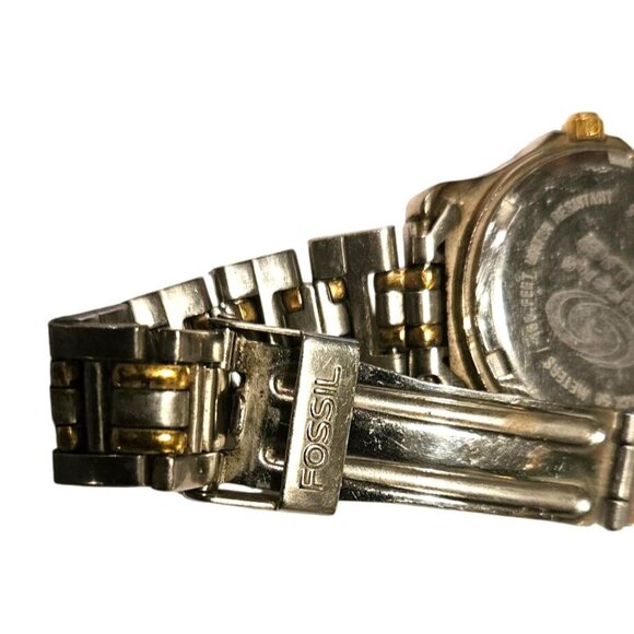 Fossil Watch AM-3098 Womens Two-Tone Stainless-Steel Analog Quartz Needs Battery - Picture 7 of 11